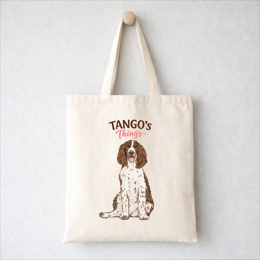 Custom Pet Tote Bag Dog Name Bags With Dog Face